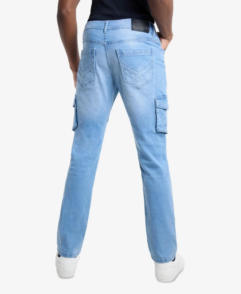 Xray Men's Slim Fit Stretch Cargo Jeans