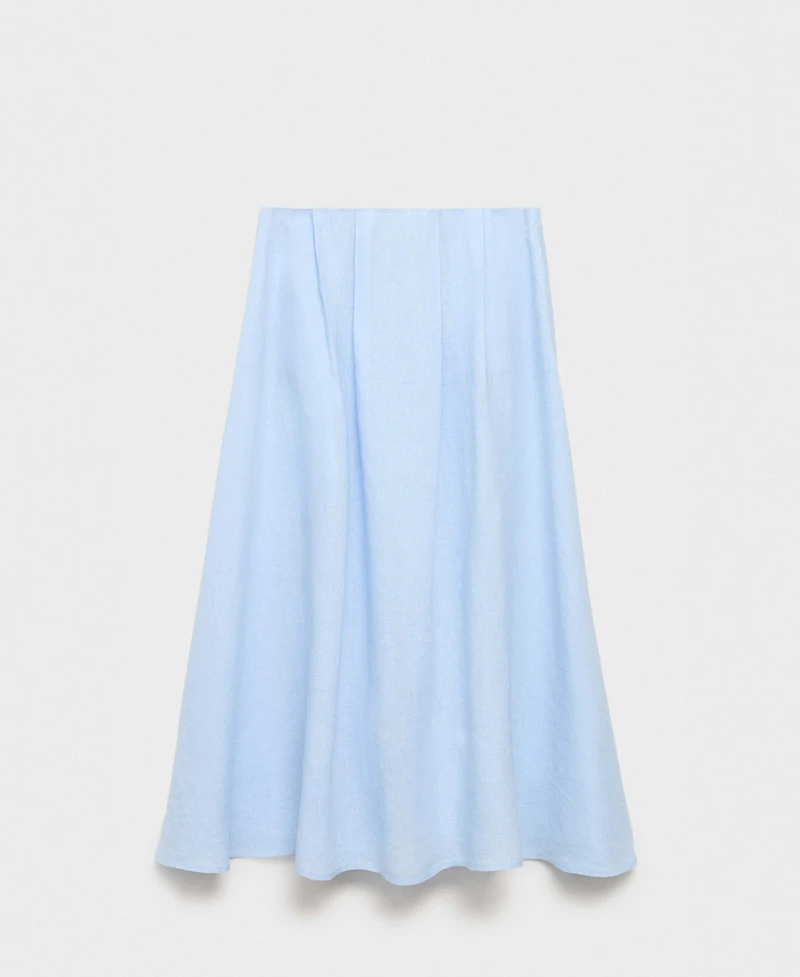 Mango Women's Pleat Detail Linen Skirts
