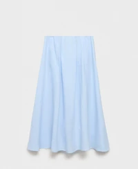 Mango Women's Pleat Detail Linen Skirts