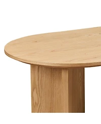 Streamdale Furniture Oval Modern Coffee Table with Pedestal