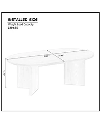 Streamdale Furniture Oval Modern Coffee Table with Pedestal