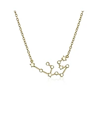 Bling Jewelry Delicate Celestial Astrology Zodiac Aquarius Constellation Stars Necklace Gold Plated Sterling Silver