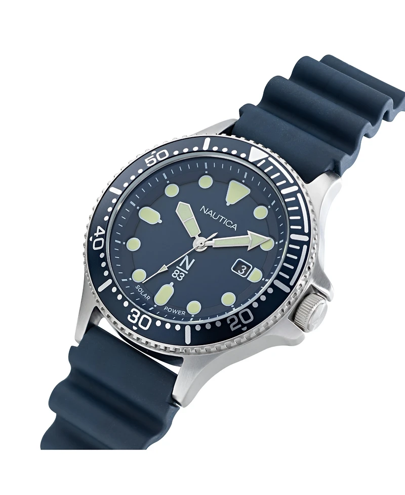 Nautica Men's Analog Blue Polyurethane Watch, 43mm