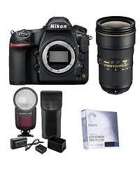 Nikon D850 Dslr Camera, Bundle with 24-70mm f/2.8E Ed Af-s Nikkor Vr Lens, Zoom Li-on X R2 Ttl On-Camera Flash