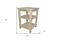Solid Wood Nightstand for Bedroom Storage and Bedside Organization