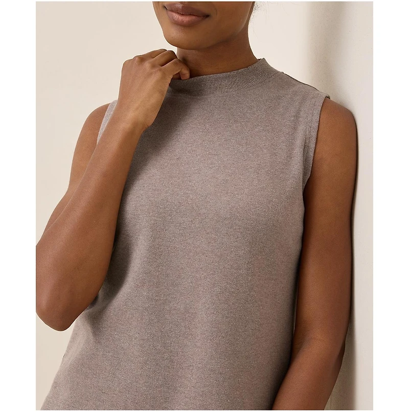 Pact Women's Organic Cotton Airplane Mock Neck Shell