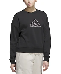 adidas Women's Faux-Pearl Logo Crewneck Sweatshirt