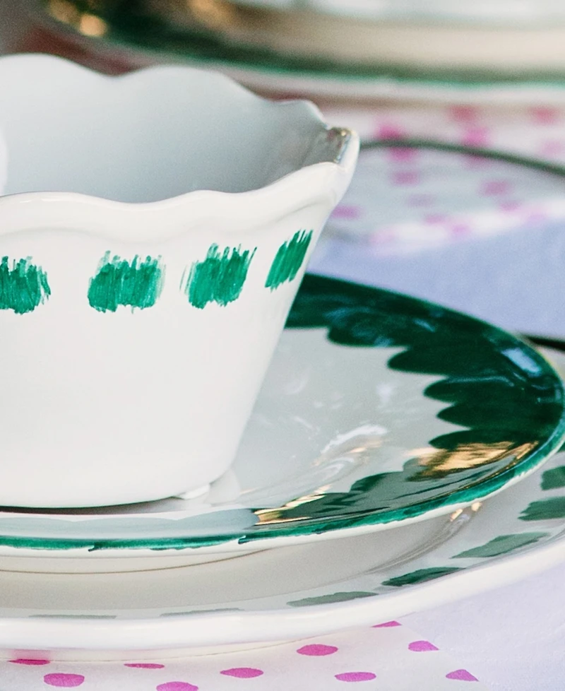 Vietri Lisbon Brushstroke Salad Plate