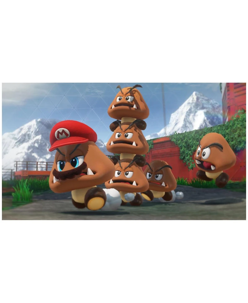 Nintendo Switch White Oled Console with Super Mario Odyssey, MightySkins Console and Controller Skin Voucher