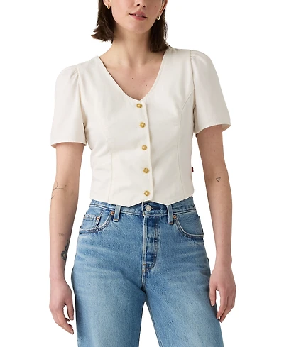 Levi's Women's Moxie Cotton Short-Sleeve Denim Blouse