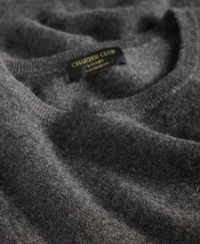 Charter Club Women's Long-Sleeve 100% Cashmere Crewneck Sweater, Macy's Exclusive