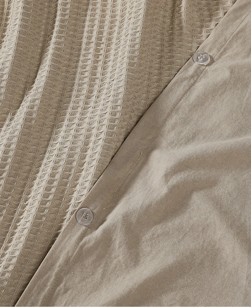 Cannon Heritage Cotton Waffle 3-Pc. Duvet Cover Set, Full/Queen