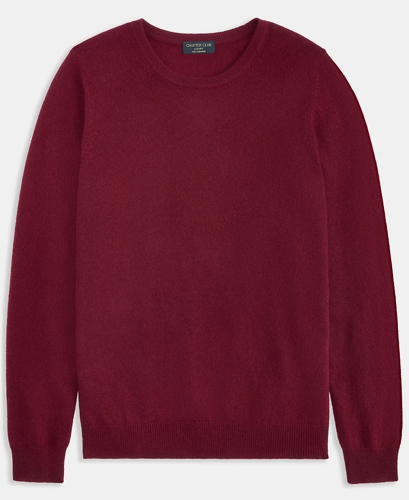 Charter Club Women's Long-Sleeve 100% Cashmere Crewneck Sweater, Macy's Exclusive