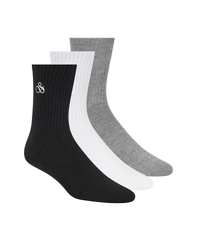 Scotch & Soda Men's 3-Pack Ribbed Cushion Crew Socks