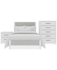 Catriona 3pc Bedroom Set (Full Upholstered Bed, Chest & 2-Drawer Nightstand), Created for Macy's