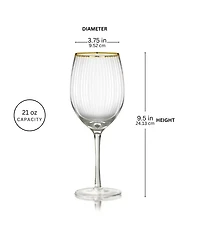 Rocher All Purpose Wine Glasses, Set of 4, 21 Oz