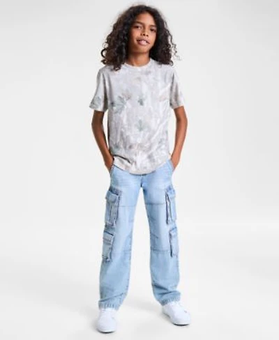 Abercrombie Kids Boys Essential T Shirt Baggy Cotton Denim Cargo Pants