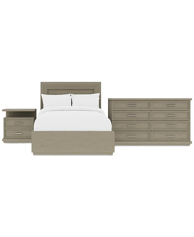 Cascade 3-Pc. Bedroom Set (Full Bed, Dresser & Nightstand)