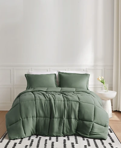 Truly Soft Garment Wash Solid 3-Pc. Comforter Set, King