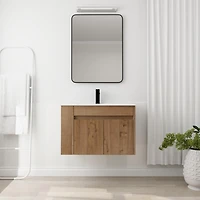 Streamdale 30 Inch Bathroom Vanity With Ceramic Basin And Adjust Open Shelf