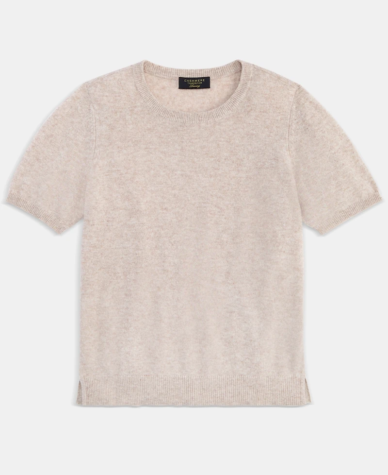 Charter Club Women's 100% Cashmere Crewneck Short-Sleeve Sweater, Macy's Exclusive