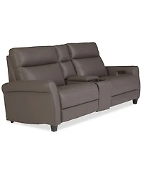 Thandler 3-Pc. Leather Sofa with 2 Power Recliners and 1 Storage Console, Exclusively at Macy's