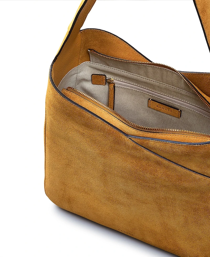 Radley London Alpha Road Suede Small Zip Top Shoulder Bag