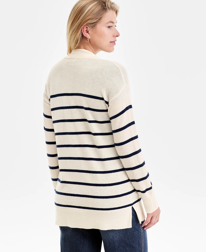 Charter Club Women's 100% Cashmere Striped Cardigan Sweater, Macy's Exclusive