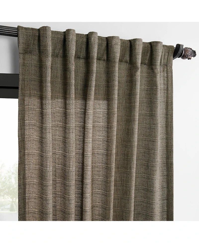 Raw Weave Linen Curtains (2 Panels) Window and Drapes, Rod Pocket Bedroom Curtains
