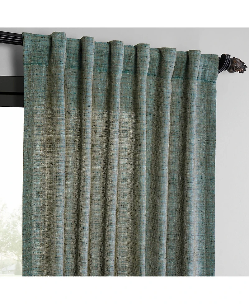 Raw Weave Linen Curtains (2 Panels) Window and Drapes, Rod Pocket Bedroom Curtains