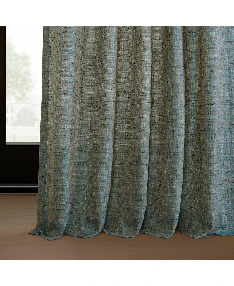 Raw Weave Linen Curtains (2 Panels) Window and Drapes, Rod Pocket Bedroom Curtains