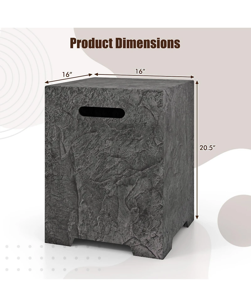 Propane Tank Cover Table Outdoor Gas Tank Storage Hideaway Cover