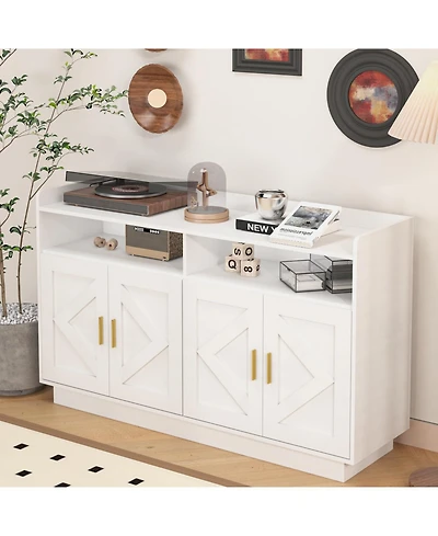 Streamdale Multipurpose Buffet Sideboard Cabinet with Gold Handles