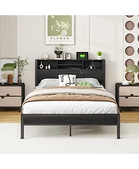 Streamdale Furniture Full Size Bed Frame with Storage