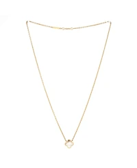 Pre-Owned Van Cleef & Arpels 11mm Pure Alhambra Pendant Necklace 18K Gold and Mother of Pearl