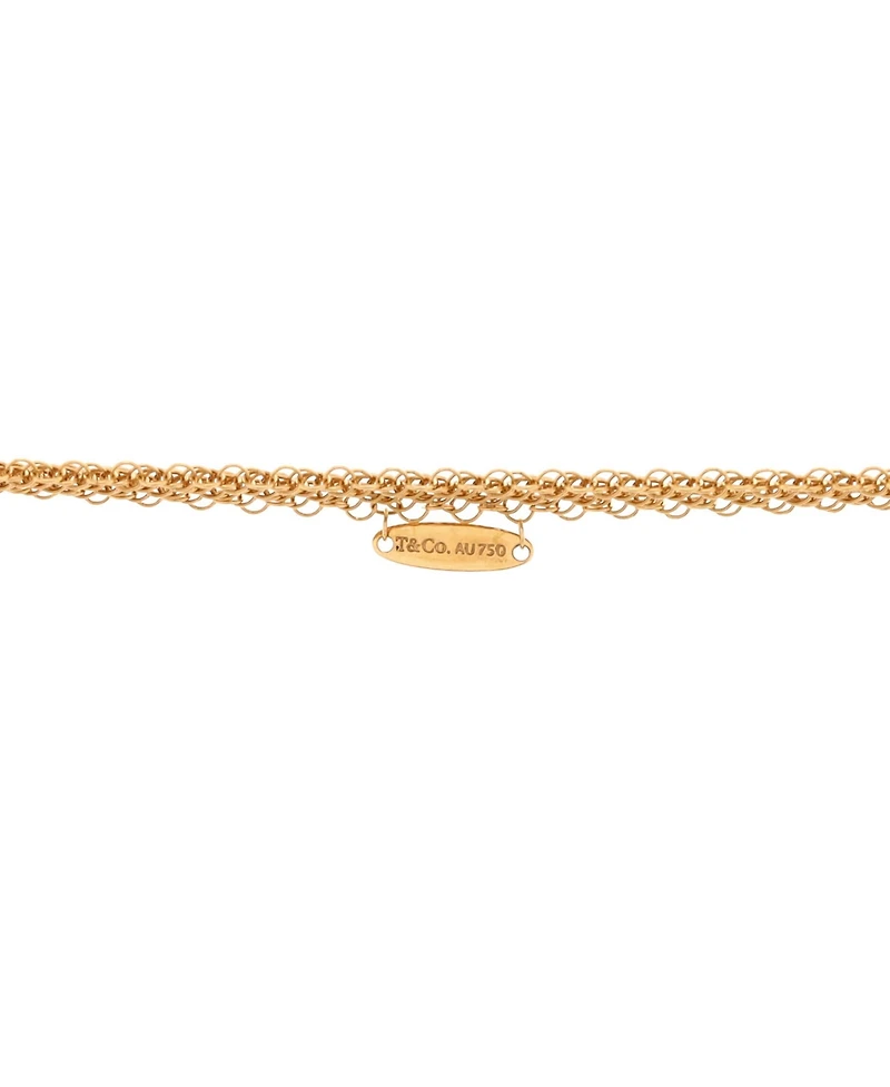 Pre-Owned Tiffany & Co. 36mm Elsa Peretti Open Heart Mesh Pendant Necklace 18K Rose Gold
