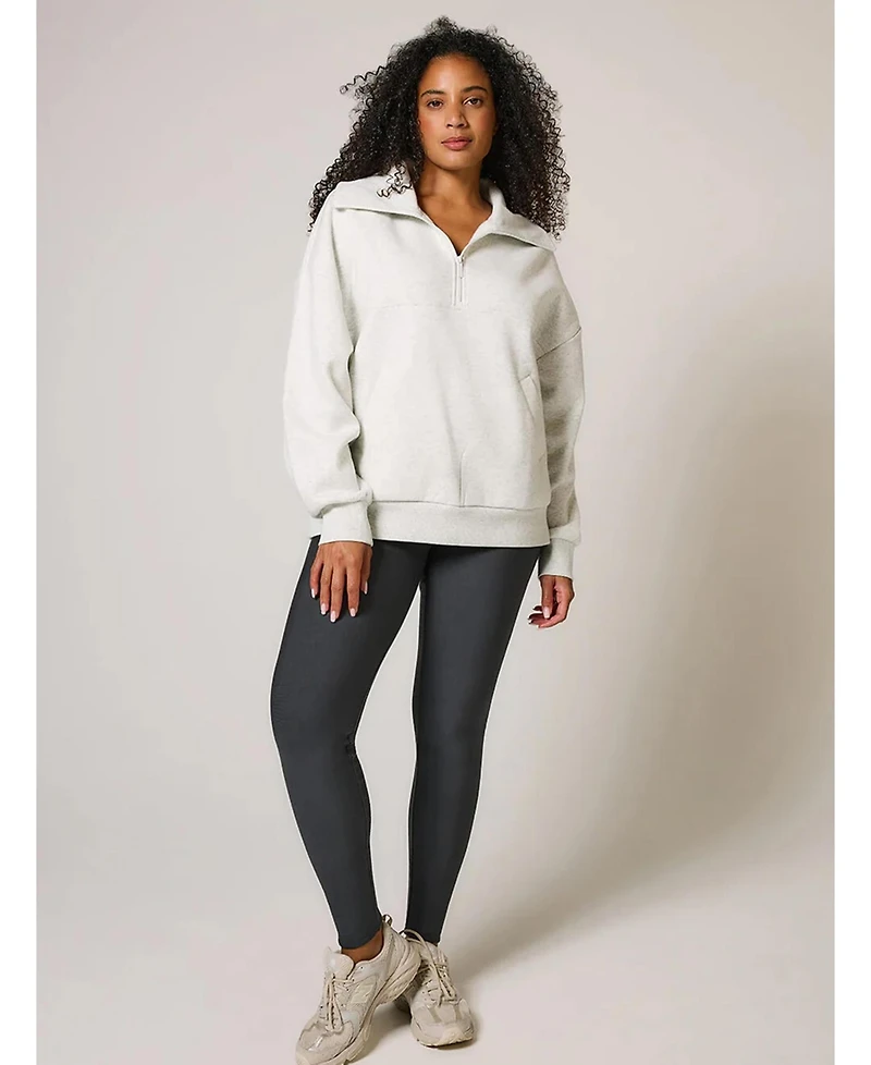Lovall Women's All Szn Oversized 1/4 Zip Sweatshirt