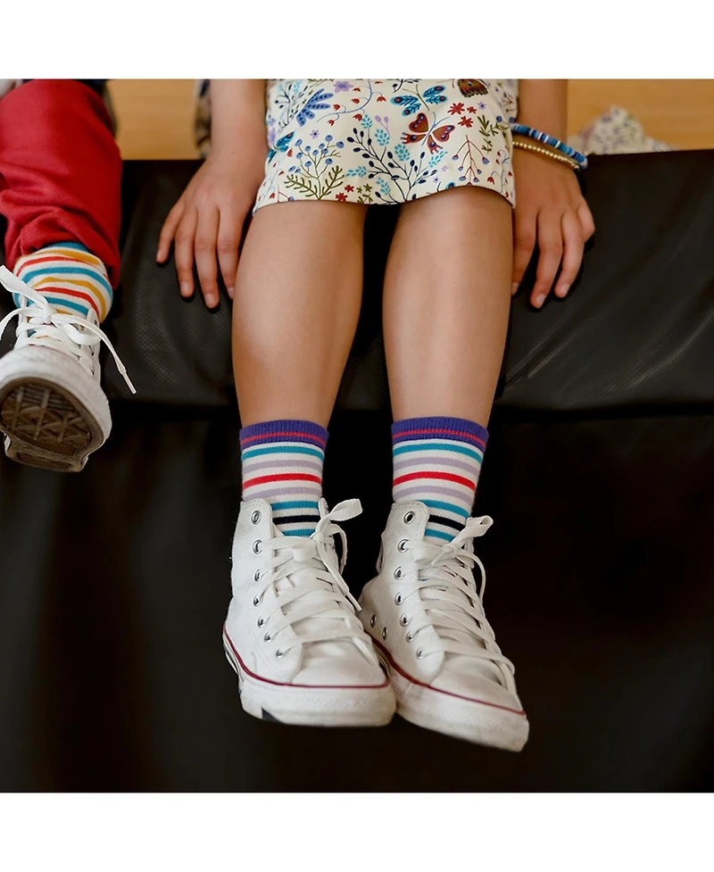 Mightly Kids Organic Cotton Crew Socks 5-pack