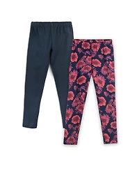 Mightly Girls Fair Trade Organic Cotton Reinforced Knee Leggings 2-pack