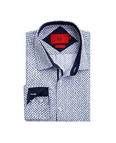 Elie Balleh Big Boys White Slim Fit Paisley Print Shirt