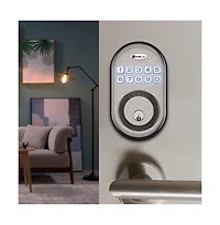 Zachvo Keyless Entry Deadbolt Lock, Electric Door Locks with Keypads, Satin Nickel