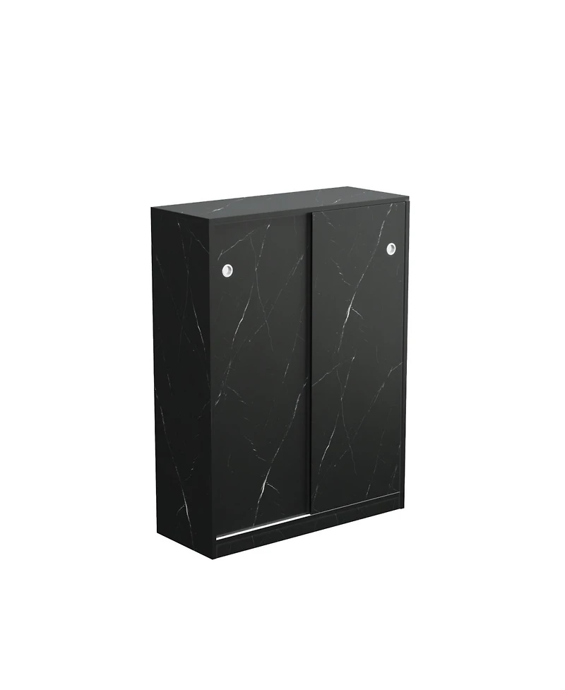 Streamdale Marble 6-Layer Shoe Cabinet with Sliding Door
