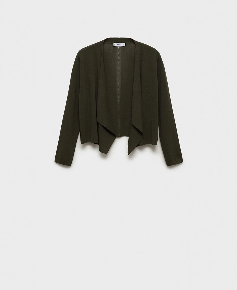 Mango Women's Knitted Cropped Cardigan
