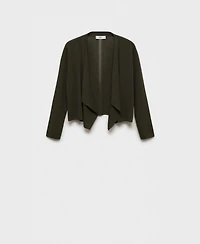 Mango Women's Knitted Cropped Cardigan