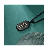 Anna Zuckerman Paxor Oblong Cross Necklace