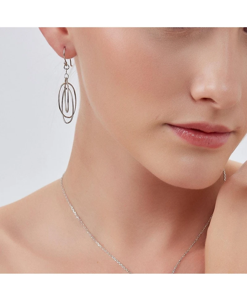 Spero London Nested Loop 3D Drop Earring in Sterling Silver