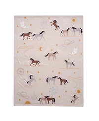 Lambs & Ivy Baby Country Western Cowboy/Cowgirl Soft Warm Fleece Blanket