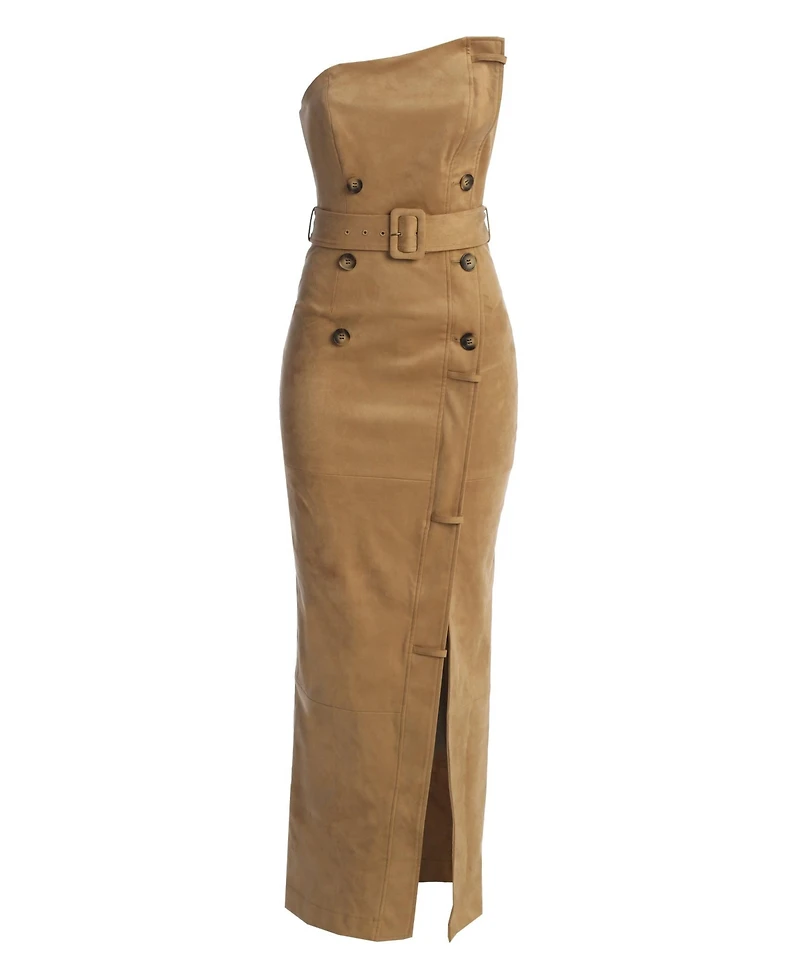 Jluxlabel Women's Xena Suede Maxi Dress