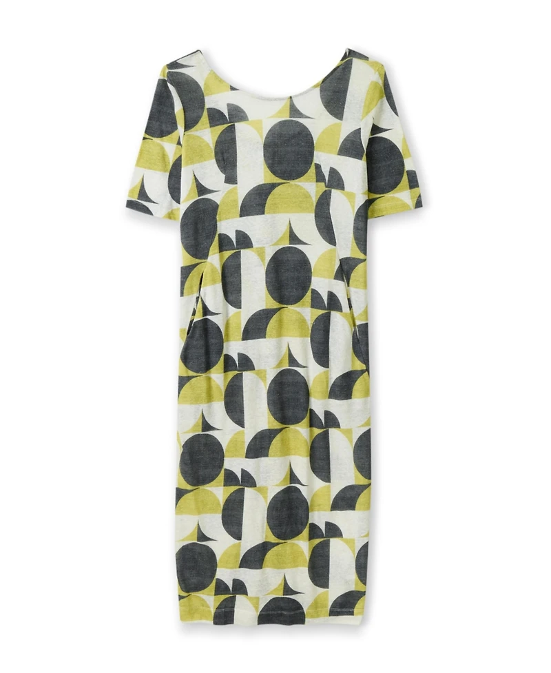 Celtic & Co. Women's Linen Blend Button Back Midi Dress