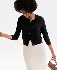 Charter Club Women's 100% Cashmere Crewneck Cardigan, Macy's Exclusive